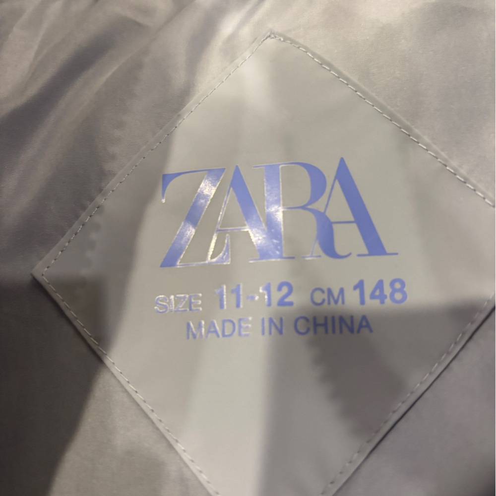 Zara Kida Girls Water Repellent Rubberizer Coat Size 11/12 - Picture 5 of 6